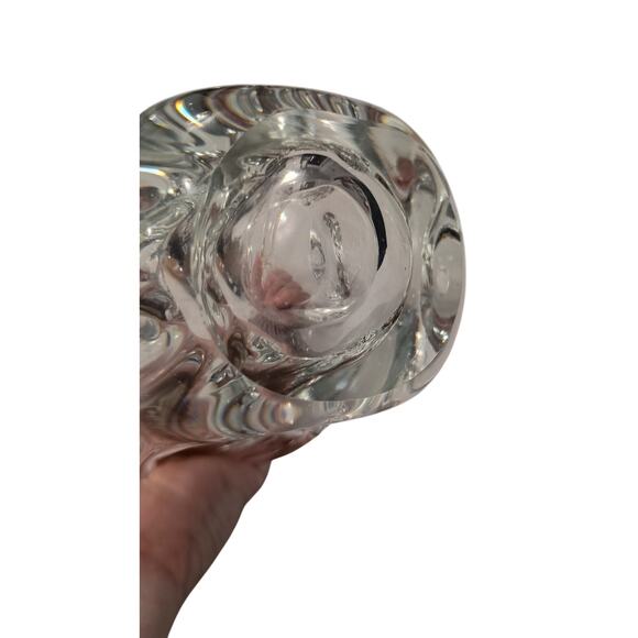 Murano Clear Crystal Basket - Picture 4 of 4